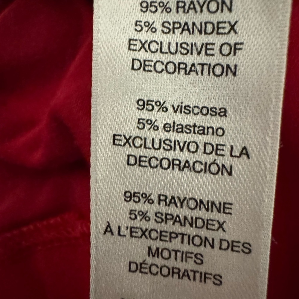 White House Black Market rayon/spandex top, scoop neck. Size S. Red - Picture 8 of 10